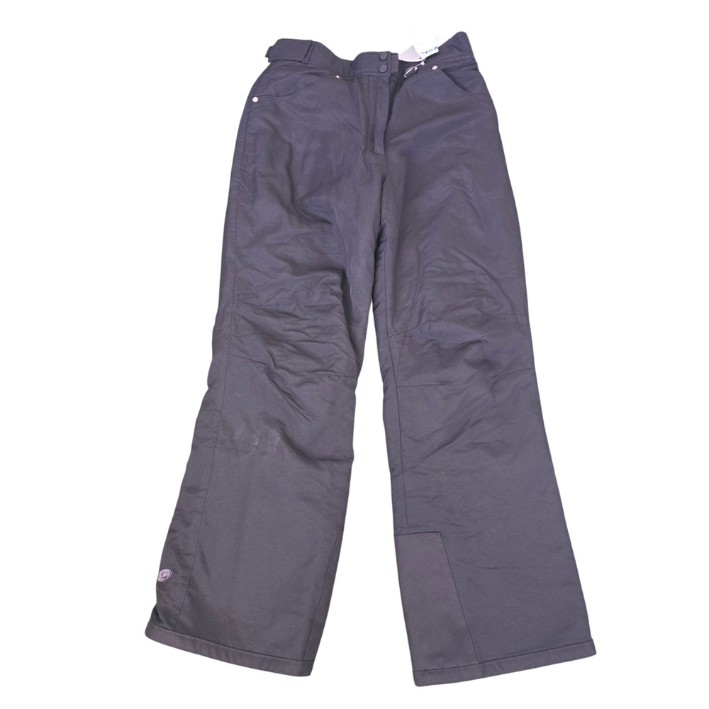 Slalom Womens Pull On Snow Pants Black Insulated Ski Trousers Medium
